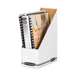 Stor/File Corrugated Magazine File, 4 x 9.25 x 11.75, White, 12/Carton