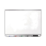 Prestige 2 DuraMax Magnetic Porcelain, 48 x 36, White Surface, Silver Aluminum/Plastic Frame