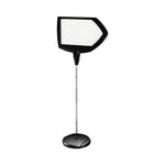 Floor Stand Sign Holder, Arrow, 25 x 17, 63" High, White Surface, Black Steel Frame