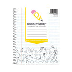 DoodleWrite Notebooks, 1-Subject, Medium/College Rule, White Cover, (60) Sheets, 24/Carton, Ships in 4-6 Business Days