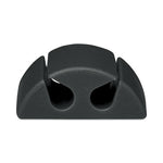Two Channel Cable Holder, 2" x 2", Black, 6/Pack