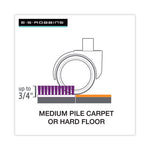 Floor+Mate, For Hard Floor to Medium Pile Carpet up to 0.75", 36 x 48, Black