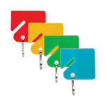 Key Tags, Blue/Green/Red/Yellow, 20/Pack, 3 Packs/Carton