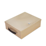 Jumbo Locking Cash Box, 1 Compartment, 14.38 x 11 x 4.13, Sand