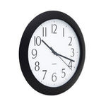 Whisper Quiet Clock, 12" Overall Diameter, Black Case, 1 AA (sold separately)