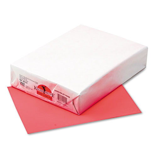 Kaleidoscope Multipurpose Paper, 24 lb Bond Weight, 8.5 x 11, Hyper Coral Red, 500/Ream