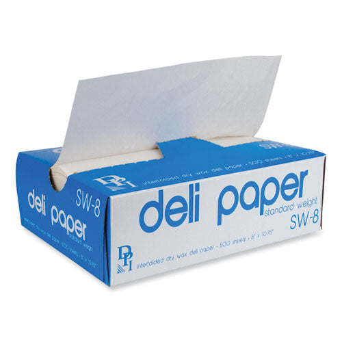 Interfolded Deli Sheets, 10.75 x 8, Standard Weight, 500 Sheets/Box, 12 Boxes/Carton