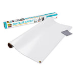 Dry Erase Surface with Adhesive Backing, 96 x 48, White Surface