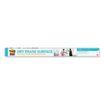 Dry Erase Surface with Adhesive Backing, 72 x 48, White Surface