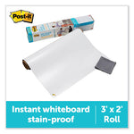 Dry Erase Surface with Adhesive Backing, 36 x 24, White Surface