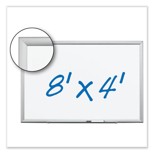 Porcelain Dry Erase Boards, 96 x 48, White Surface, Aluminum Frame