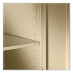 Deluxe Recessed Handle Storage Cabinet, 36w x 18d x 78h, Putty