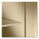 Deluxe Recessed Handle Storage Cabinet, 36w x 24d x 78h, Putty