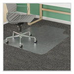 SuperMat Frequent Use Chair Mat for Medium Pile Carpet, 46 x 60, Wide Lipped, Clear