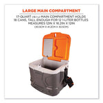 Chill-Its 5170 17-Quart Industrial Hard Sided Cooler, Orange/Gray, 30/Pallet, Ships in 1-3 Business Days