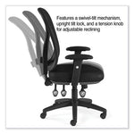 Alera Aeson Series Multifunction Task Chair, Supports Up to 275 lb, 15" to 18.82" Seat Height, Black Seat/Back, Black Base