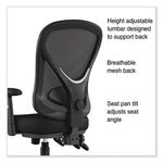 Alera Aeson Series Multifunction Task Chair, Supports Up to 275 lb, 15" to 18.82" Seat Height, Black Seat/Back, Black Base