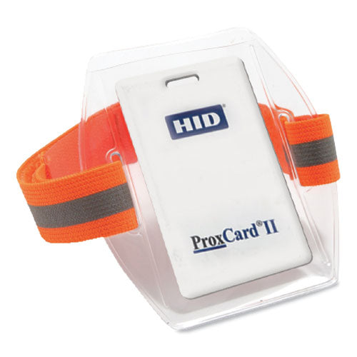 Squids 3386 Arm Band ID Badge Holder, Horizontal, 4 x 2.5, Orange, Ships in 1-3 Business Days