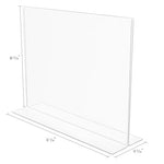 Anti-Glare Stand Up Double Sided Sign Holder, 8.5 x 11, Clear