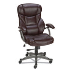 Alera Birns Series High-Back Task Chair, Supports Up to 250 lb, 18.11" to 22.05" Seat Height, Brown Seat/Back, Chrome Base