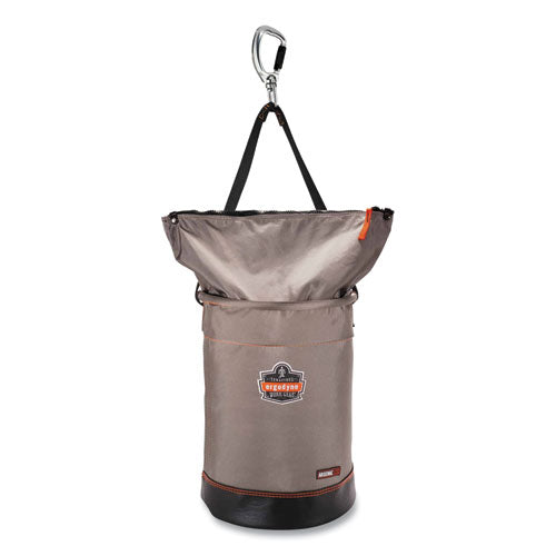 Arsenal 5974 Hoist Bucket Tool Bag w/ Swiveling Carabiner and Zipper Top, 12.5 x 12.5 x 17, Gray, Ships in 1-3 Business Days