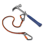 Squids 3118F(x) Tool Lanyards w/Lock Aluminum Carabiners, 15 lb Work Cap, 38" to 48", Orange/Gray,Ships in 1-3 Business Days