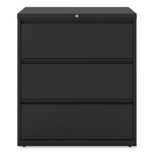 Lateral File, 3 Legal/Letter/A4/A5-Size File Drawers, Black, 36" x 18.63" x 40.25"