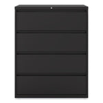 Lateral File, 4 Legal/Letter-Size File Drawers, Black, 42" x 18.63" x 52.5"