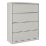 Lateral File, 4 Legal/Letter-Size File Drawers, Light Gray, 42" x 18.63" x 52.5"