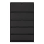 Lateral File, 5 Legal/Letter/A4/A5-Size File Drawers, Black, 42" x 18.63" x 67.63"