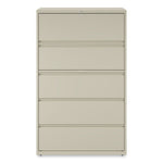 Lateral File, 5 Legal/Letter/A4/A5-Size File Drawers, Putty, 42" x 18.63" x 67.63"