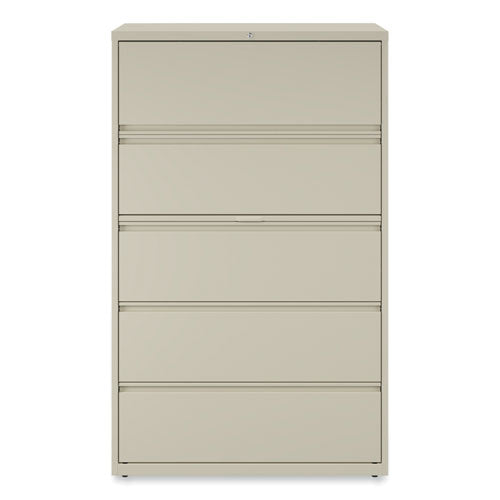 Lateral File, 5 Legal/Letter/A4/A5-Size File Drawers, Putty, 42" x 18.63" x 67.63"