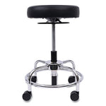 Alera HL Series Height-Adjustable Utility Stool, Backless, Supports Up to 300 lb, 24" Seat Height, Black Seat, Chrome Base