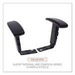 Optional Height-Adjustable T-Arms for Alera Essentia and Interval Series Chairs, Black, 2/Set