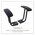 Optional Fixed Height T-Arms for Alera Essentia and Interval Series Chairs, Black, 2/Set