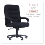 Alera Kesson Series High-Back Office Chair, Supports Up to 300 lb, 19.21" to 22.7" Seat Height, Black