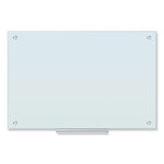 Glass Dry Erase Board, 35 x 23, White Surface