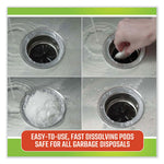 Fresh and Clean Garbage Disposal, Fresh Scent, 5 Pods/Pack, 6 Packs/Carton