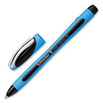 Slider Memo XB Ballpoint Pen, Stick, Extra-Bold 1.4 mm, Black Ink, Black/Light Blue Barrel, 10/Box