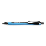 Slider Rave XB Ballpoint Pen, Retractable, Extra-Bold 1.4 mm, Black Ink, Black/Light Blue Barrel