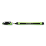 Xpress Fineliner Porous Point Pen, Stick, Medium 0.8 mm, Black Ink, Black/Green Barrel, 10/Box