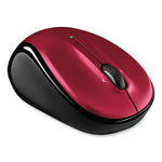 M325 Wireless Mouse, 2.4 GHz Frequency/30 ft Wireless Range, Left/Right Hand Use, Red