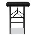 Wood Folding Table, Rectangular, 48w x 23.88d x 29h, Black