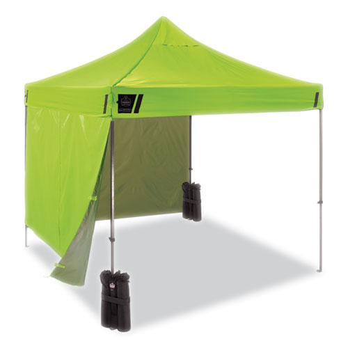 Shax 6051 Heavy-Duty Pop-Up Tent Kit, Single Skin, 10 ft x 10 ft, Polyester/Steel, Lime, Ships in 1-3 Business Days