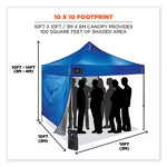 Shax 6051 Heavy-Duty Pop-Up Tent Kit, Single Skin, 10 ft x 10 ft, Polyester/Steel, Blue, Ships in 1-3 Business Days