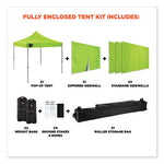 Shax 6053 Enclosed Pop-Up Tent Kit, Single Skin, 10 ft x 10 ft, Polyester/Steel, Lime, Ships in 1-3 Business Days