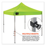 Shax 6053 Enclosed Pop-Up Tent Kit, Single Skin, 10 ft x 10 ft, Polyester/Steel, Lime, Ships in 1-3 Business Days