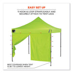 Shax 6096 Pop-Up Tent Sidewall with Zipper, Single Skin, 10 ft x 10 ft, Polyester, Lime, Ships in 1-3 Business Days