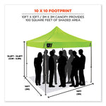 Shax 6052 Heavy-Duty Tent Kit + Mesh Windows, Single Skin, 10 ft x 10 ft, Polyester/Steel, Lime, Ships in 1-3 Business Days