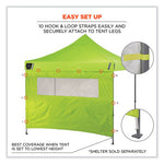 Shax 6092 Pop-Up Tent Sidewall with Mesh Window, Single Skin, 10 ft x 10 ft, Polyester, Lime, Ships in 1-3 Business Days